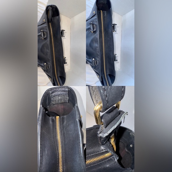 Alexander McQueen Authentic Black Leather Women’s Tote Handbag Purse-READ - Picture 13 of 16